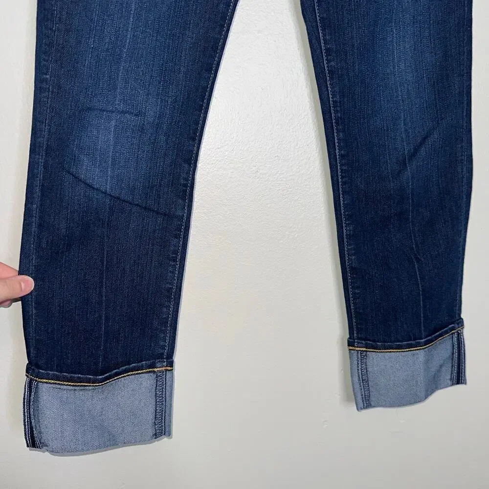 AG Adriano Goldschmied The Stevie Cuff Slim Straight Dark Wash Jeans 27